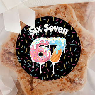 6 7 Meme Trend Six Seven Birthday Sticker