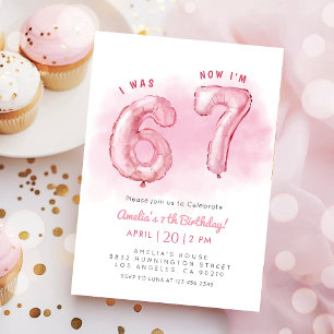 6 7 Meme Trend Zes Zeven Meisje Verjaardag Kaart