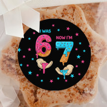 6 7 Meme Trend Zes Zeven Verjaardag Sticker
