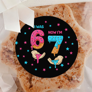 6 7 Meme Trend Zes Zeven Verjaardag Sticker