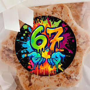 6 7 Meme Trend Zes Zeven Verjaardag Sticker