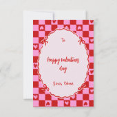 6 7 Meme Trendy Coquette Bow Valentines Day Notitiekaartje (Achterkant)