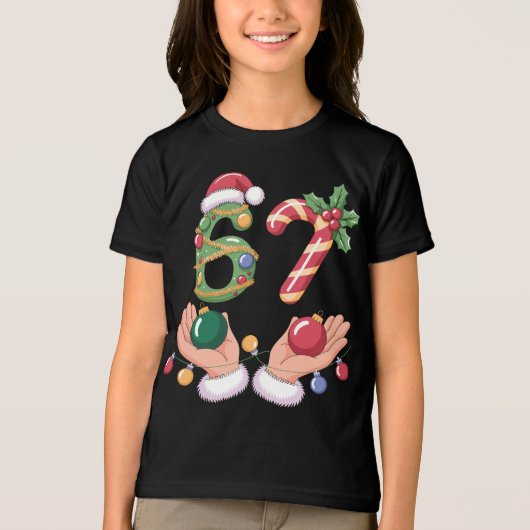 6-7 Meme Weihnachtsshirt Tri-Blend Shirt (Voorkant)