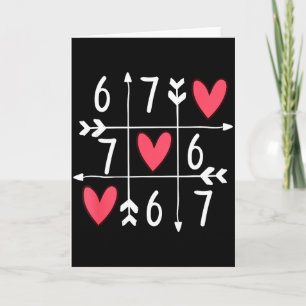 6 7 Meme Zes Zeven 67 Grappig Xoxo Spel Valentijns Kaart