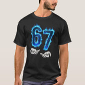 6 7 Meme Zes Zeven 67 Handen Meme Grappig T-shirt (Voorkant)