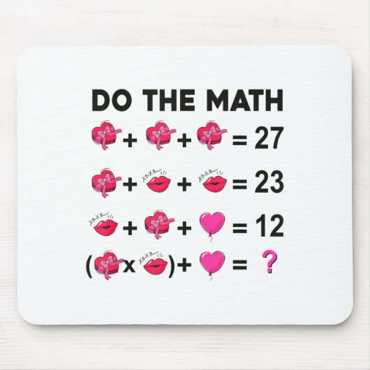 6 7 Meme Zes Zeven Doe De Math Leraar Valentijn Muismat (Voorkant)
