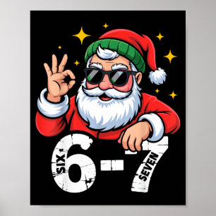 6 7 Meme Zes Zeven Kerst Gen Z Alpha Tienerjongens Poster