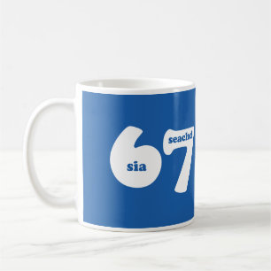 6 7 met Gaelic nummer 6 sia en 7 seachd  Koffiemok