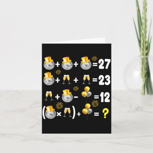 6-7 New Year 2026 New Years Eve Party Supplies Mat Kaart (Voorkant)