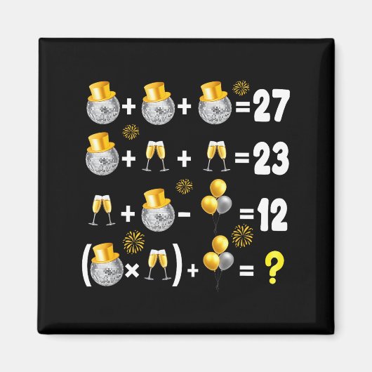 6-7 New Year 2026 New Years Eve Party Supplies Mat Magneet (Voorkant)