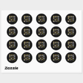 6-7 New Year 2026 New Years Eve Party Supplies Mat Ronde Sticker (Vel)