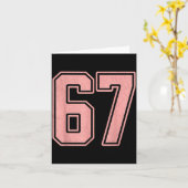 6 7 Number 67 Baseball Funny Meme Tee For Women Kaart (Gele Bloem)