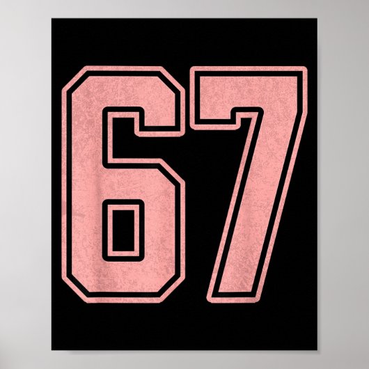 6 7 Number 67 Baseball Funny Meme Tee For Women  Poster (Voorkant)