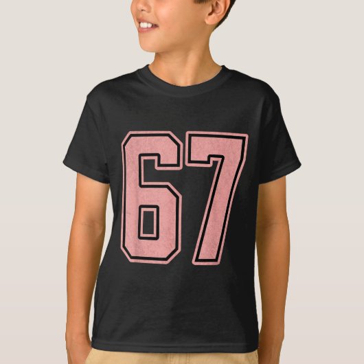 6 7 Number 67 Baseball Funny Meme Tee For Women T-shirt (Voorkant)