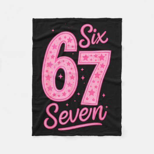 6 7 Number 67 Nk Six Seven Meme Slang Womens Girls Fleece Deken (Voorkant)