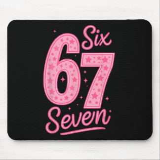 6 7 Number 67 Pink Six Seven Meme Slang Womens Gir Muismat