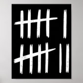 6 7 Number 67 Six Seven Tally Marks Meme Mens Boys Poster (Voorkant)
