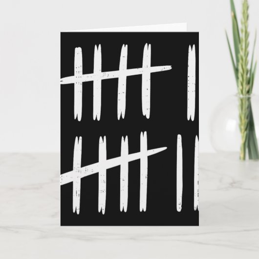6 7 Nummer 67 Zes Zeven Tally Marks Meme Heren Jon Kaart (Voorkant)