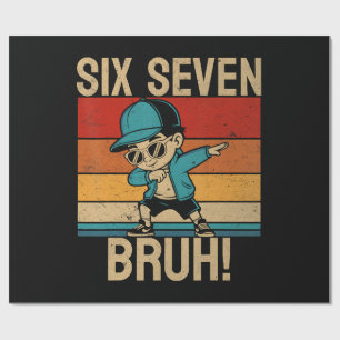 6 7 Nummers Dabbing Zes Zeven Bruh Cadeaupapier