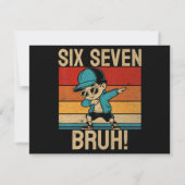  6 7 Nummers Dabbing Zes Zeven Bruh Kaart (Achterkant)