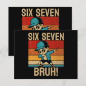  6 7 Nummers Dabbing Zes Zeven Bruh Kaart (Voorkant / Achterkant)
