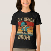 6 7 Nummers Dabbing Zes Zeven Bruh Tri-Blend Shirt (Voorkant)