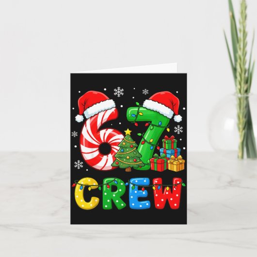 6 7 Pajamas Six Seven Matching Ugly Christmas 67 F Kaart (Voorkant)