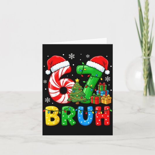 6 7 Pajamas Six Seven Matching Ugly Christmas 67 G Kaart (Voorkant)