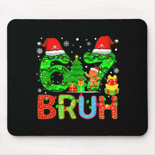 6 7 Pajamas Six Seven Matching Ugly Christmas 67 M Muismat (Voorkant)