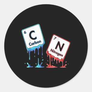 6 7 Periodiek Systeem Meme Wetenschap Scheikunde6  Ronde Sticker