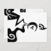 6 7 planet black white art briefkaart (Voorkant / Achterkant)