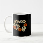 6 7 Retro Fall Meme Checkerboard Tee Haunted By 67 Koffiemok (Links)