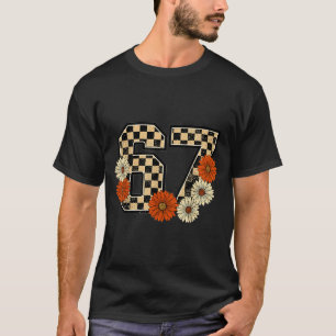 6 7 Retro Herfst Meme Schaakbord T-shirt Heeft Las