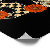 6 7 Retro Herfst Meme Schaakbord T-shirt Heeft las Poster (Hoek)
