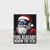 6 7 Santa Face Six Seven Meme Funny 67 Christmas F Kaart (Voorkant)