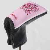 6 7 si Seven Meme Trend Meisjes Roze Golfheadcover (3/4 voorkant)