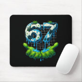 6 7 Six Seven Drip Grappig Gen Alpha Meme Voetbal  Muismat (Met muis)