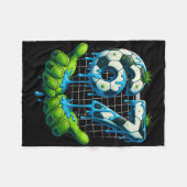 6 7 Six Seven Drup Grappige Gen Alpha Meme Voetbal Fleece Deken (Voorkant (Horizontaal))