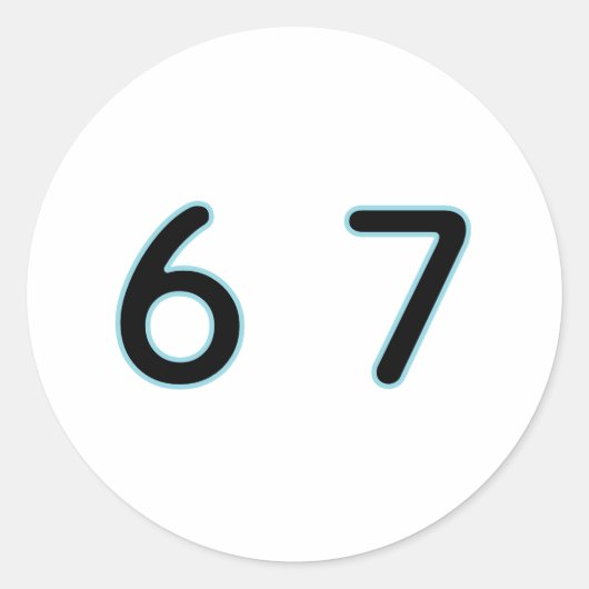 6 7 Six Seven Epic Lit Ronde Sticker (Voorkant)