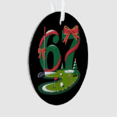 6 7 Six Seven Golf Gen Z Alpha Meme Kerst Golfen Ornament (voorkant)