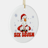 6 7 Six Seven Hand Gen Z Alpha Goose Christmas Keramisch Ornament (Rechts)