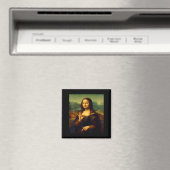 6 7 Six Seven Meme 67 Funny Mona Lisa Funny Clic A Magneet (Insitu (Vaatwasser))