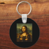 6 7 Six Seven Meme 67 Funny Mona Lisa Gen Z Alpha  Sleutelhanger (Voorkant)