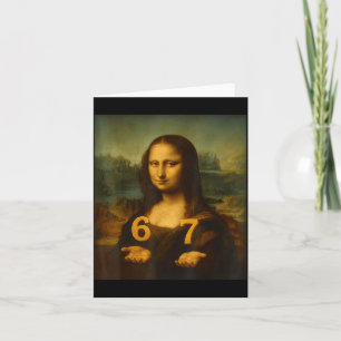 6 7 Six Seven Meme 67 Grappige Mona Lisa Gen Z Alp Kaart
