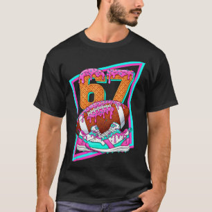 6 7 Six Seven Meme Amerikaans Voetbal Drip Nummer T-shirt
