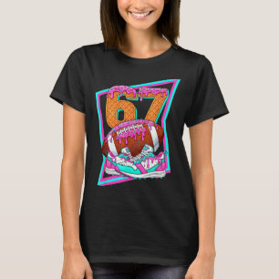 6 7 Six Seven Meme Amerikaans Voetbal Drip Nummer T-shirt