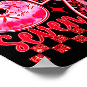 6 7 Six Seven Meme Coquette Boog Luipaard Hart Val Poster (Hoek)