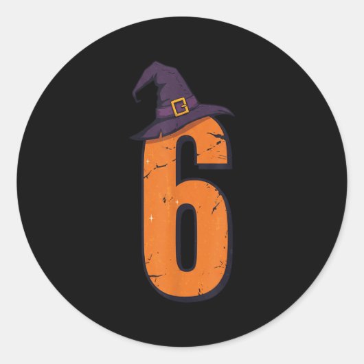 6 7 Six Seven Meme Koppel Matching Halloween Kostu Ronde Sticker (Voorkant)