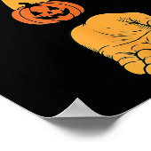 6 7 Six Seven Meme Met Hand Spinnenweb Halloween Poster (Hoek)