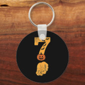 6 7 Six Seven Meme Met Hand Spinnenweb Halloween Sleutelhanger (Voorkant)